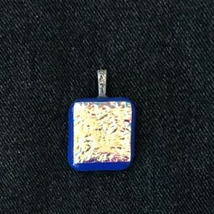 Handmade fusion glass pendant